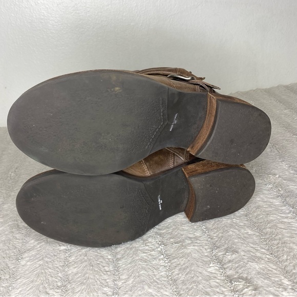 COPY - Matisse Harley Brown Tan Leather Moto Buckle Boots Mid Calf Women’s 8M - Picture 3 of 14